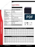 S Series General Purpose Battery: Specifications