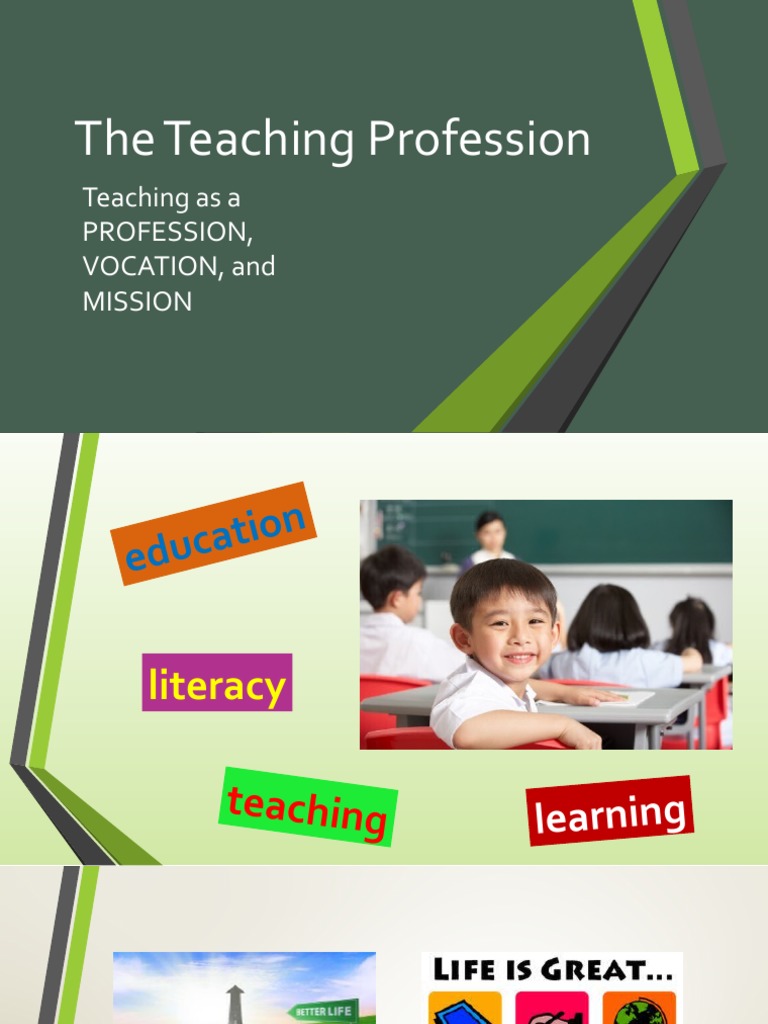 Teaching as a Profession and Mission | PDF | Profession | Teachers
