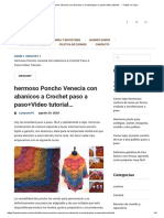 Hermoso Poncho Venecia Con Abanicos A Crochet Paso A Paso+video Tutorial - Hazlo en Casa