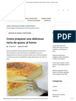 Como preparar una deliciosa tarta de queso al horno – Hazlo en Casa