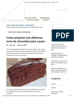 Como preparar una deliciosa torta de chocolate paso a paso – Hazlo en Casa