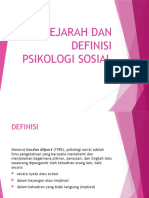 Sejarah Dan Definisi Psikologi Sosial