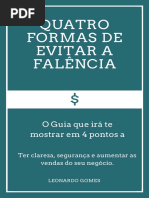 QUATRO DICAS DE EVITAR A FALENCIA