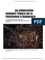 Brésil - Les Universités Sonnent L'heure de La Résistance À Bolsonaro - Libération