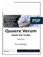 Quaere Verum I - A Compendium of Corporate Real Estate Articles Blog Posts, and Humorous Observations of Life by Vik Bangia