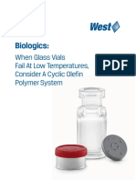 Biologics:: When Glass Vials Fail at Low Temperatures, Consider A Cyclic Olefin Polymer System