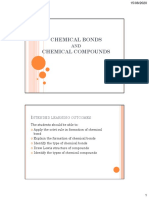 Chemical Bonds Chemical Compounds: Ntended Learning Outcomes