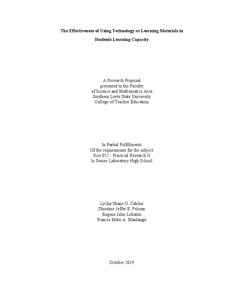Effects of Using Technology | PDF | Learning | Pedagogy