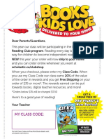 Scholastic Parent Letter