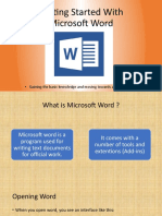 Getting Started With Microsoft Word