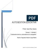 Fundamentos Téoricos y Antecedentes de La Autogestión