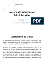 10,. Sistemas de Informaci+ - Unidad II - 3 - Diccionario de Datos