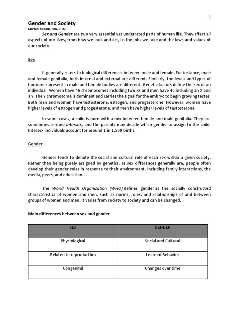Understanding Sex, Gender, and Society | PDF | Sexual Orientation | Gender
