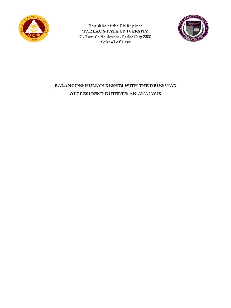 Balancing Rights in Duterte's Drug War | PDF | Rodrigo Duterte | War On ...