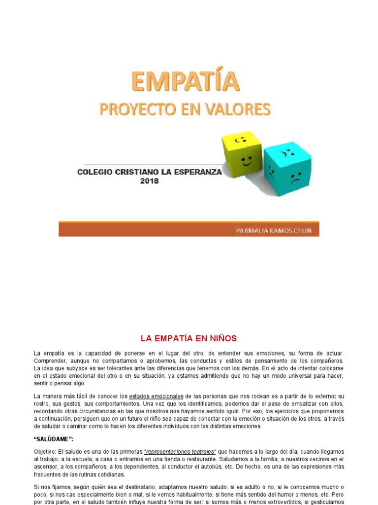 Fomentando la Empatía en Niños | PDF | Empatía | Expresión facial