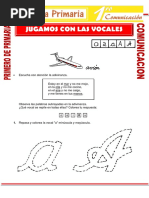 Actividades de Vocales para Primer Grado | PDF | Colación | Ortografía
