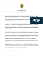 Declaración Mesa Social Bío Bío - 2 de septiembre 2020