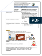 Taller 4, Areas Funcionales de La Empresa