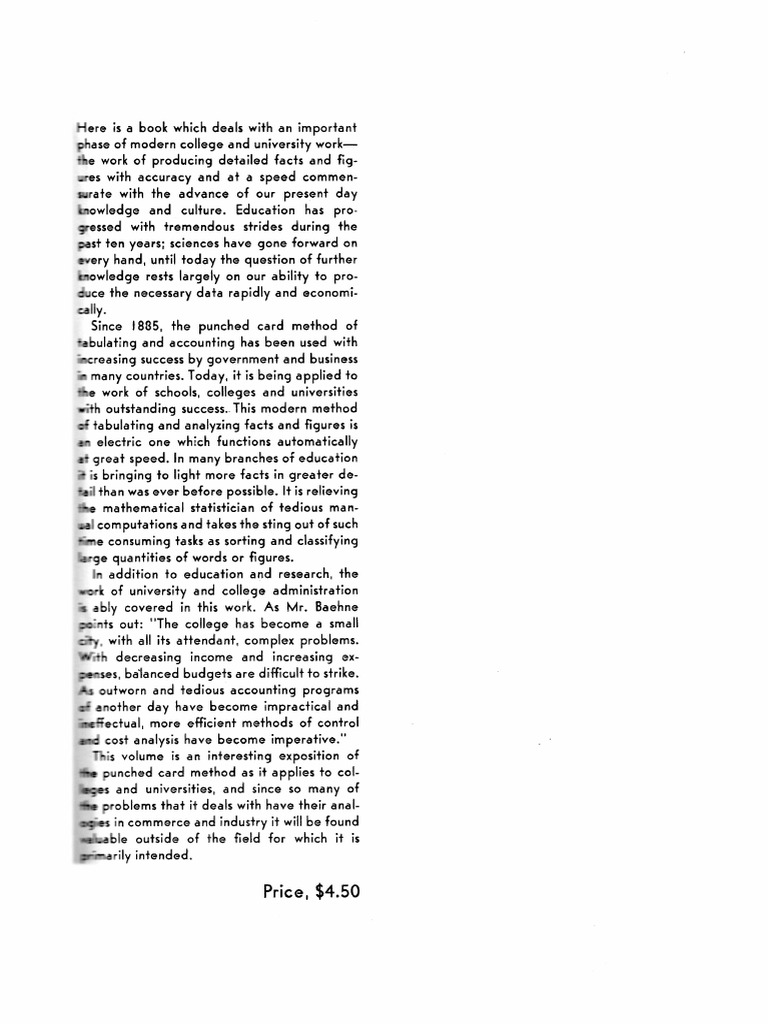 Practical Applications Of The Punched Card Method In Colleges And Universities Pdf Pdf