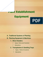 Plant establishment equipment guide