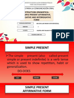 Inglés para La Comunicación Oral: Estructura Gramatical: Simple Present Affirmative, Negative and Interrogative Form