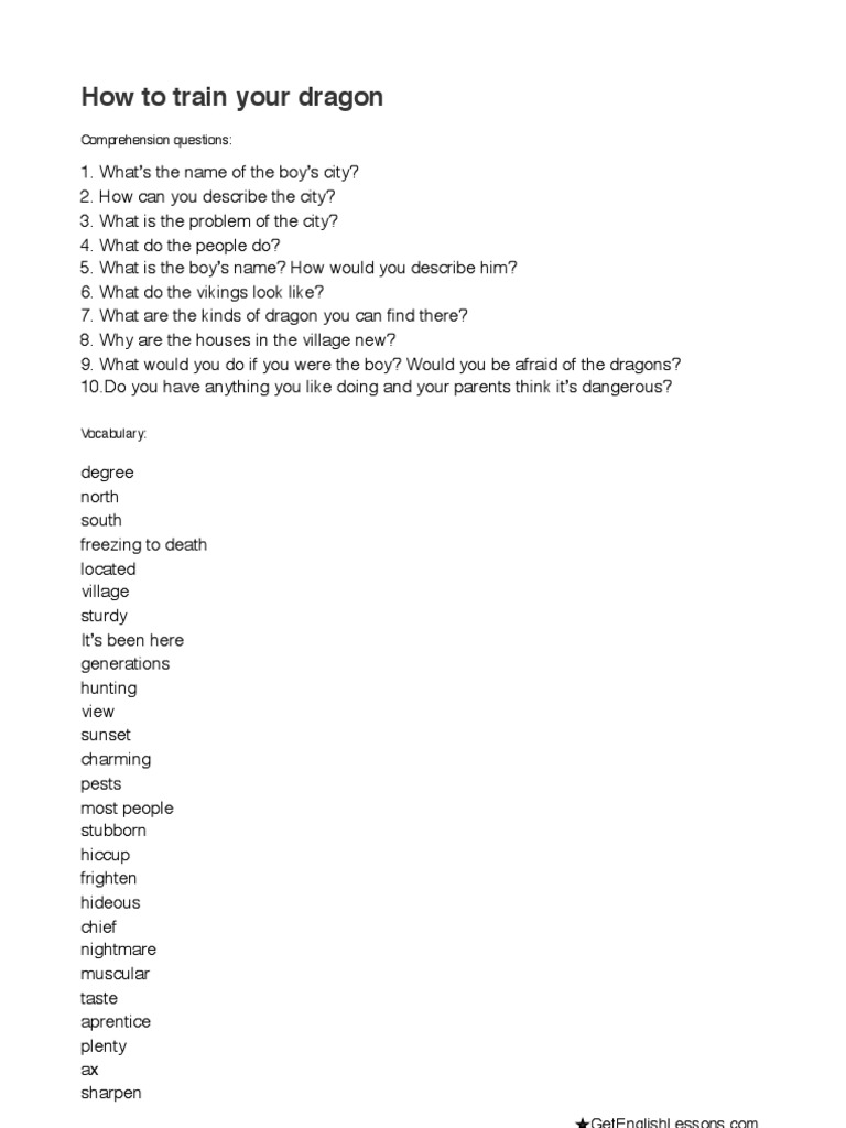 How To Train Your Dragon PDF