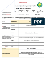 Detailed Lesson Plan (DLP) Format: 1 Mathematics 7 3rd 160 December 4, 2017