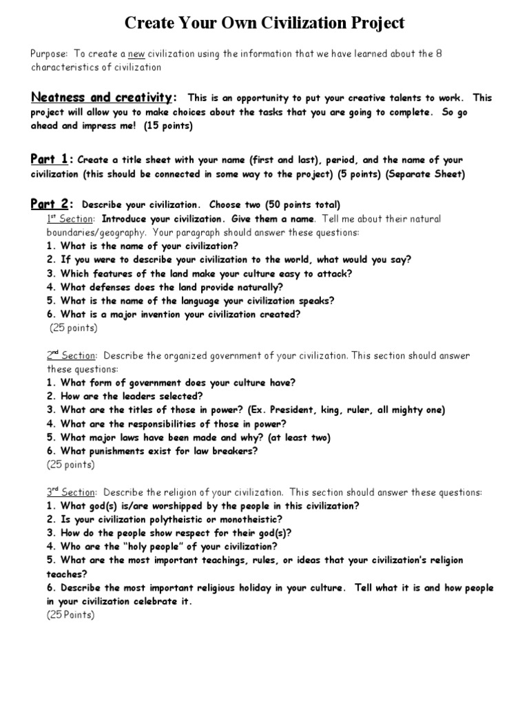 Project 1 Civilizations | PDF | Civilization