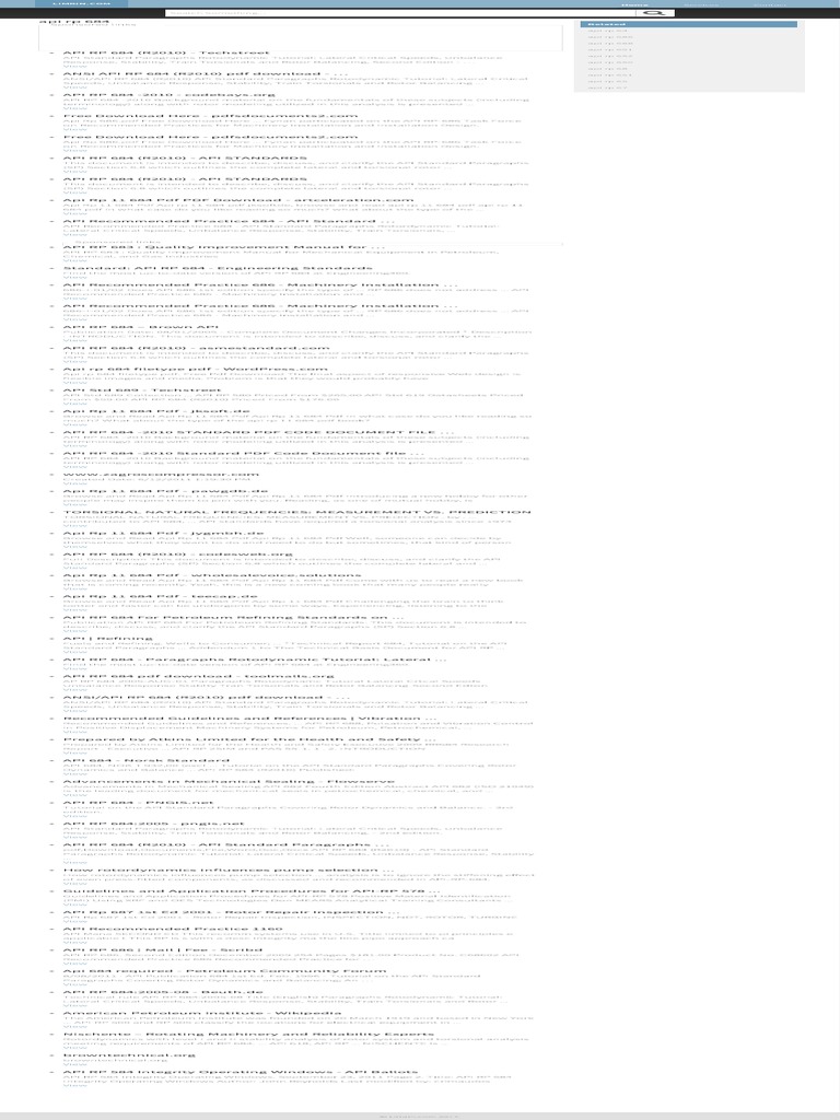 Api RP 684 PDF | PDF