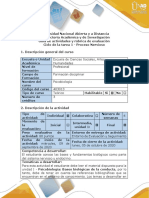 Proceso Nervioso: Guía de actividades y rúbrica para evaluar conocimientos sobre el sistema nervioso y endocrino