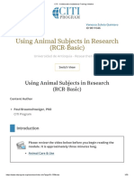 CITI - Animal Research Ethics and Regulations