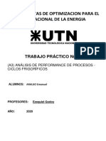 Análisis de Performance de Procesos - Ciclos Frigoríficos