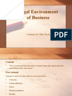 Legal Environment of Business: Contracts & Other Facts