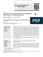 Desarrollo de La Conciencia Sintactica y Fonologica