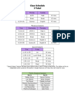 Class Schedule & Groupings
