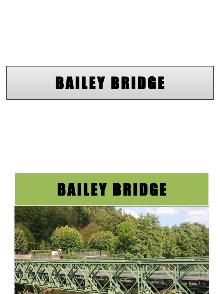 Overview of Bailey Bridge Components | PDF | Economic Sectors ...