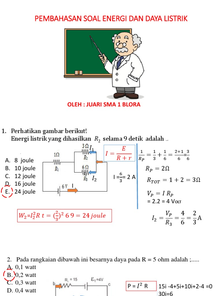 Contoh Soal Energi dan Daya Listrik | PDF