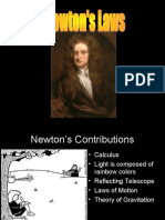 Newton's Contributions to Physics