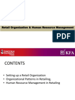 UNIT VII Retail Organization & Human Resource Management