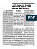 Children with sickle cell anemia parental relations, parent-child relations, and child behavior. 