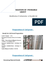Carbonization of Pourable Grout