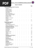 Topics: Computer Programming 1 & 2 (JAVA Programming) - II