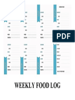 Weekly Food Log