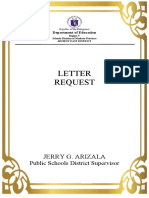 Letter Request: Jerry G. Arizala