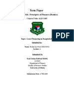 Term Paper: Course Title: Principles of Finance (Retake)