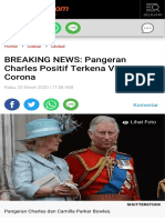 BREAKING NEWS Pangeran Charles Positif Terkena Virus Corona - Kompas.com