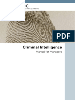 Criminal Intelligence: Manual For Managers