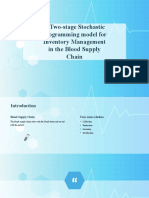 A Two-Stage Stochastic Programming Model For Inventory Management in The Blood Supply Chain