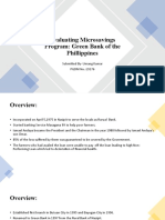 Evaluating Microsavings Program - MF