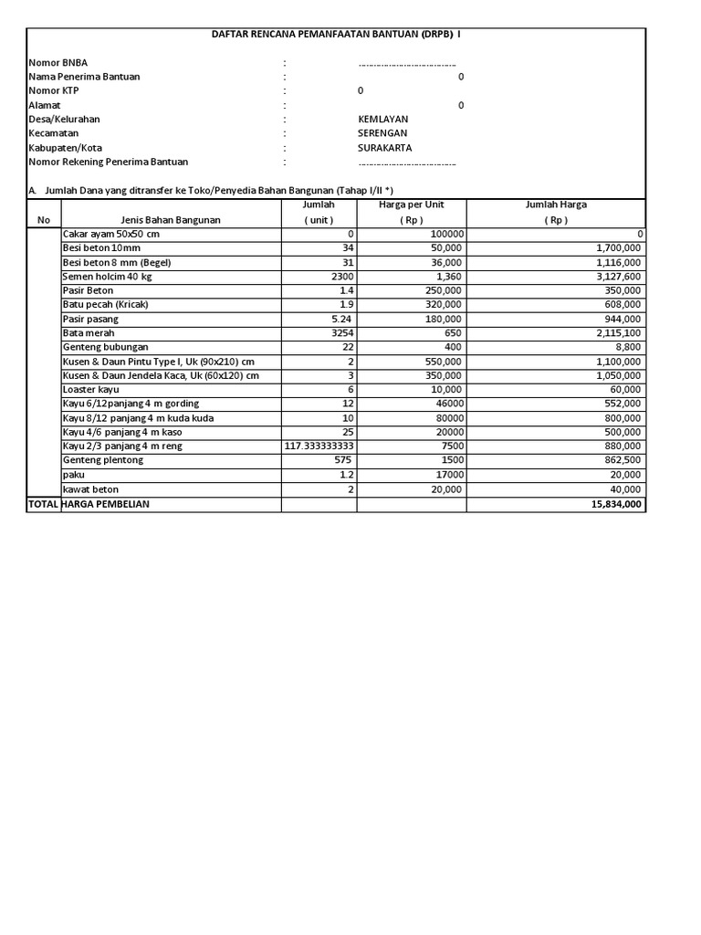 Rab Pondasi Cakar Ayam Xls Rasanya